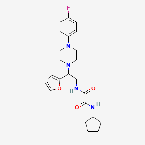 N1-cyclopentyl-N2-(2-(4-(4-fluorophenyl)piperazin-1-yl)-2-(furan-2-yl)ethyl)oxalamide