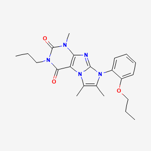 4,7,8-Trimethyl-6-(2-propoxyphenyl)-2-propylpurino[7,8-a]imidazole-1,3-dione