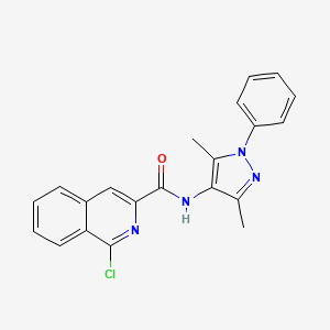 1-chloro-N-(3,5-dimethyl-1-phenyl-1H-pyrazol-4-yl)isoquinoline-3-carboxamide