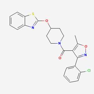 (4-(Benzo[d]thiazol-2-yloxy)piperidin-1-yl)(3-(2-chlorophenyl)-5-methylisoxazol-4-yl)methanone