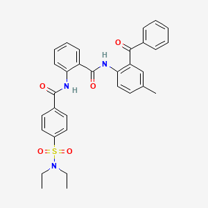 molecular formula C32H31N3O5S B2784986 N-(2-benzoyl-4-methylphenyl)-2-(4-(N,N-diethylsulfamoyl)benzamido)benzamide CAS No. 387883-38-7