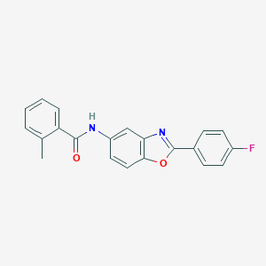 molecular formula C21H15FN2O2 B278499 N-[2-(4-fluorophenyl)-1,3-benzoxazol-5-yl]-2-methylbenzamide 