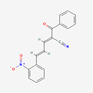 (2E,4E)-2-benzoyl-5-(2-nitrophenyl)-2,4-pentadienenitrile