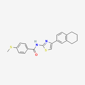 4-(methylthio)-N-(4-(5,6,7,8-tetrahydronaphthalen-2-yl)thiazol-2-yl)benzamide