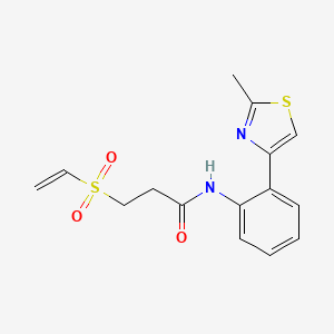 3-Ethenylsulfonyl-N-[2-(2-methyl-1,3-thiazol-4-yl)phenyl]propanamide