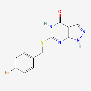 6-((4-bromobenzyl)thio)-1H-pyrazolo[3,4-d]pyrimidin-4(5H)-one