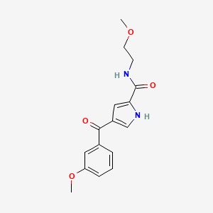 4-(3-methoxybenzoyl)-N-(2-methoxyethyl)-1H-pyrrole-2-carboxamide