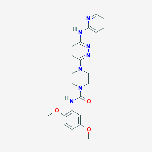 molecular formula C22H25N7O3 B2785015 N-(2,5-dimethoxyphenyl)-4-(6-(pyridin-2-ylamino)pyridazin-3-yl)piperazine-1-carboxamide CAS No. 1021223-79-9