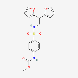 methyl (4-(N-(2,2-di(furan-2-yl)ethyl)sulfamoyl)phenyl)carbamate