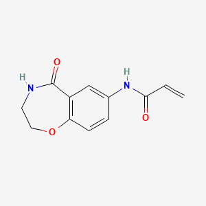 molecular formula C12H12N2O3 B2785017 N-(5-Oxo-3,4-dihydro-2H-1,4-benzoxazepin-7-yl)prop-2-enamide CAS No. 2361639-63-4