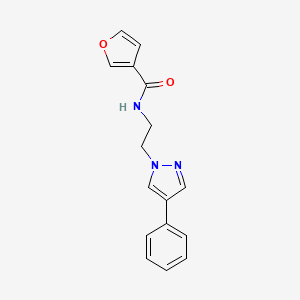 N-(2-(4-phenyl-1H-pyrazol-1-yl)ethyl)furan-3-carboxamide