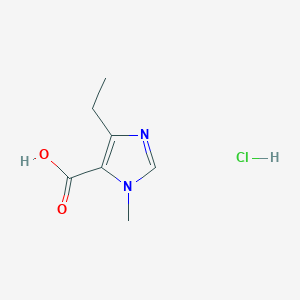 molecular formula C7H11ClN2O2 B2785022 4-Ethyl-1-methyl-1H-imidazole-5-carboxylic acid hydrochloride CAS No. 2228652-72-8