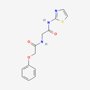 molecular formula C13H13N3O3S B2785024 2-phenoxy-N-{[(1,3-thiazol-2-yl)carbamoyl]methyl}acetamide CAS No. 433322-23-7