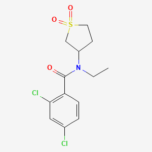 molecular formula C13H15Cl2NO3S B2785028 2,4-dichloro-N-(1,1-dioxidotetrahydrothiophen-3-yl)-N-ethylbenzamide CAS No. 898425-56-4