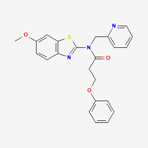 N-(6-methoxybenzo[d]thiazol-2-yl)-3-phenoxy-N-(pyridin-2-ylmethyl)propanamide