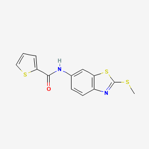 molecular formula C13H10N2OS3 B2785038 N-(2-methylsulfanyl-1,3-benzothiazol-6-yl)thiophene-2-carboxamide CAS No. 302939-09-9