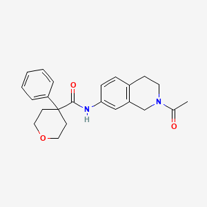 molecular formula C23H26N2O3 B2785040 N-(2-acetyl-1,2,3,4-tetrahydroisoquinolin-7-yl)-4-phenyloxane-4-carboxamide CAS No. 1207006-02-7