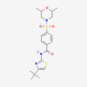 N-(4-(tert-butyl)thiazol-2-yl)-4-((2,6-dimethylmorpholino)sulfonyl)benzamide