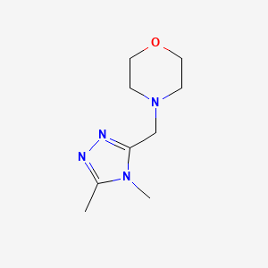 molecular formula C9H16N4O B2785053 4-((4,5-dimethyl-4H-1,2,4-triazol-3-yl)methyl)morpholine CAS No. 1862434-15-8