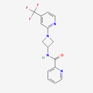 N-[1-[4-(Trifluoromethyl)pyridin-2-yl]azetidin-3-yl]pyridine-2-carboxamide