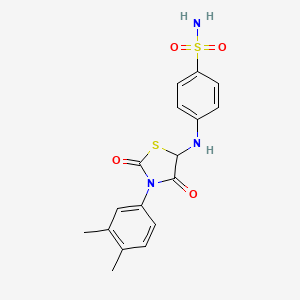 4-((3-(3,4-Dimethylphenyl)-2,4-dioxothiazolidin-5-yl)amino)benzenesulfonamide