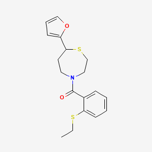 (2-(Ethylthio)phenyl)(7-(furan-2-yl)-1,4-thiazepan-4-yl)methanone