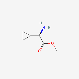 molecular formula C6H11NO2 B2785068 (R)-Amino-cyclopropyl-acetic acid methyl ester CAS No. 700342-85-4