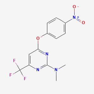 N,N-dimethyl-4-(4-nitrophenoxy)-6-(trifluoromethyl)pyrimidin-2-amine
