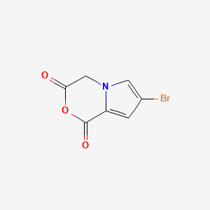 7-bromo-1H,3H,4H-pyrrolo[2,1-c][1,4]oxazine-1,3-dione