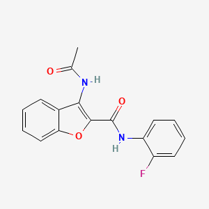3-acetamido-N-(2-fluorophenyl)benzofuran-2-carboxamide