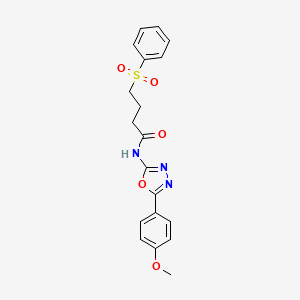 N-(5-(4-methoxyphenyl)-1,3,4-oxadiazol-2-yl)-4-(phenylsulfonyl)butanamide