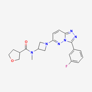 molecular formula C20H21FN6O2 B2785078 N-{1-[3-(3-fluorophenyl)-[1,2,4]triazolo[4,3-b]pyridazin-6-yl]azetidin-3-yl}-N-methyloxolane-3-carboxamide CAS No. 2380068-19-7