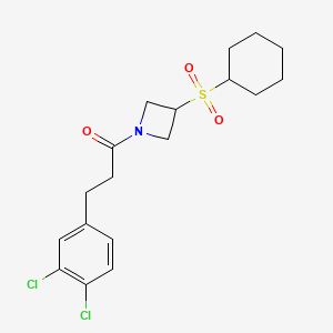1-(3-(Cyclohexylsulfonyl)azetidin-1-yl)-3-(3,4-dichlorophenyl)propan-1-one