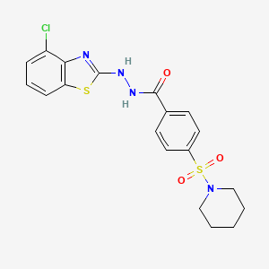 B2785084 N'-(4-chlorobenzo[d]thiazol-2-yl)-4-(piperidin-1-ylsulfonyl)benzohydrazide CAS No. 851979-14-1