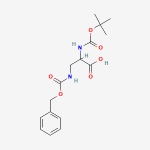 molecular formula C16H22N2O6 B2785086 3-(((Benzyloxy)carbonyl)amino)-2-((tert-butoxycarbonyl)amino)propanoic acid CAS No. 120709-59-3; 65710-57-8