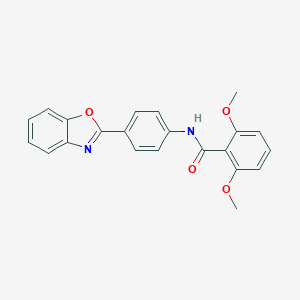 molecular formula C22H18N2O4 B278509 N-[4-(1,3-benzoxazol-2-yl)phenyl]-2,6-dimethoxybenzamide 