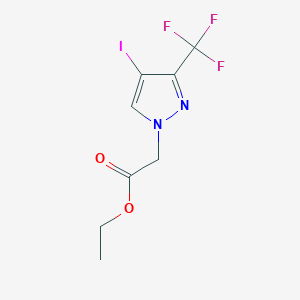 molecular formula C8H8F3IN2O2 B2785096 Ethyl 2-[4-iodo-3-(trifluoromethyl)-1H-pyrazol-1-yl]acetate CAS No. 1823843-44-2