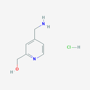molecular formula C7H11ClN2O B2785100 (4-(Aminomethyl)pyridin-2-yl)methanol hydrochloride CAS No. 1844884-59-8