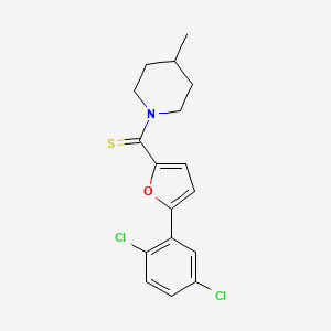 B2785109 (5-(2,5-Dichlorophenyl)furan-2-yl)(4-methylpiperidin-1-yl)methanethione CAS No. 941874-63-1