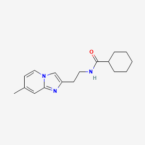 B2785111 N-(2-(7-methylimidazo[1,2-a]pyridin-2-yl)ethyl)cyclohexanecarboxamide CAS No. 868977-80-4