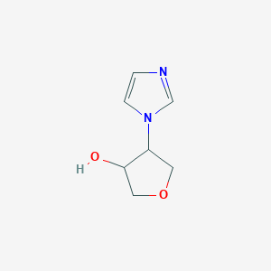 molecular formula C7H10N2O2 B2785113 4-(1H-imidazol-1-yl)oxolan-3-ol CAS No. 1849295-31-3