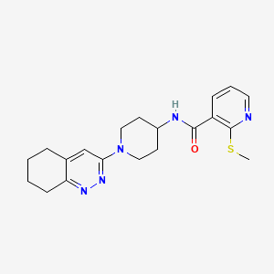 molecular formula C20H25N5OS B2785114 2-(methylthio)-N-(1-(5,6,7,8-tetrahydrocinnolin-3-yl)piperidin-4-yl)nicotinamide CAS No. 2034319-80-5