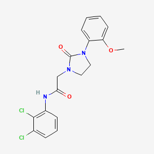 molecular formula C18H17Cl2N3O3 B2785115 N-(2,3-dichlorophenyl)-2-[3-(2-methoxyphenyl)-2-oxoimidazolidin-1-yl]acetamide CAS No. 1251557-63-7
