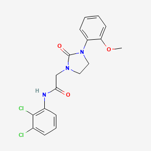 molecular formula C18H17Cl2N3O3 B2785115 N-(2,3-dichlorophenyl)-2-(3-(2-methoxyphenyl)-2-oxoimidazolidin-1-yl)acetamide CAS No. 1251557-63-7