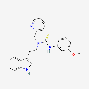 3-(3-methoxyphenyl)-1-(2-(2-methyl-1H-indol-3-yl)ethyl)-1-(pyridin-2-ylmethyl)thiourea