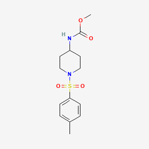molecular formula C14H20N2O4S B2785130 methyl N-{1-[(4-methylphenyl)sulfonyl]-4-piperidinyl}carbamate CAS No. 551920-82-2