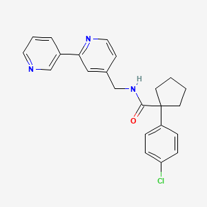 molecular formula C23H22ClN3O B2785140 N-([2,3'-bipyridin]-4-ylmethyl)-1-(4-chlorophenyl)cyclopentanecarboxamide CAS No. 2034440-23-6
