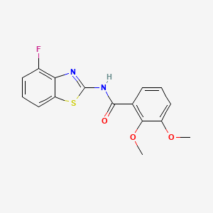 molecular formula C16H13FN2O3S B2785143 N-(4-fluoro-1,3-benzothiazol-2-yl)-2,3-dimethoxybenzamide CAS No. 895443-21-7