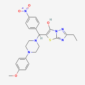 2-Ethyl-5-((4-(4-methoxyphenyl)piperazin-1-yl)(4-nitrophenyl)methyl)thiazolo[3,2-b][1,2,4]triazol-6-ol