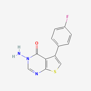 3-amino-5-(4-fluorophenyl)-3H,4H-thieno[2,3-d]pyrimidin-4-one